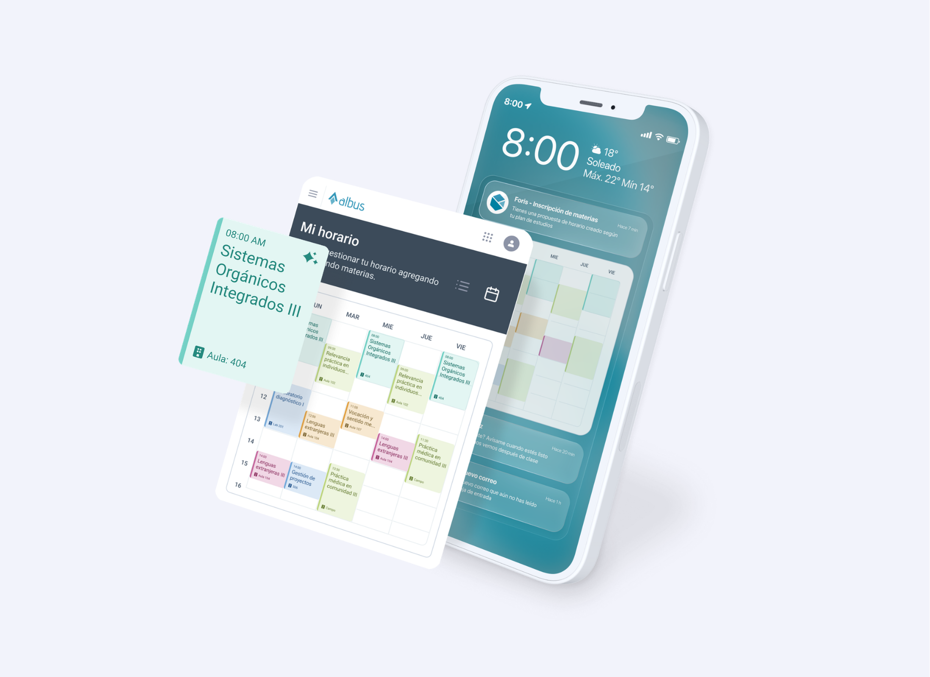 Inscripción con propuesta de horario con IA en Albus